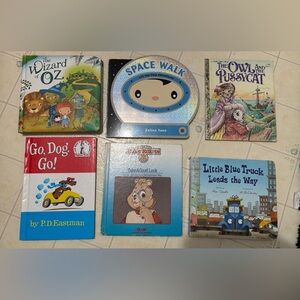 Kids books go dog space walk little blue truck wizard of Oz teddy ruxpin